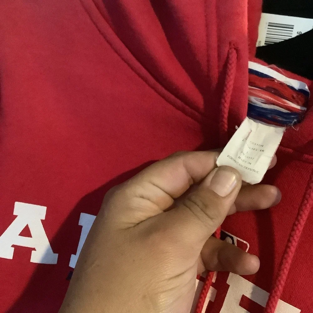 Majestic Authentic Anaheim Angels 2005 Hoodie Mens large l color red